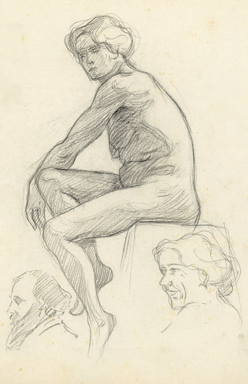 Zittende figuur by Альберт Дэененс — digital art print download