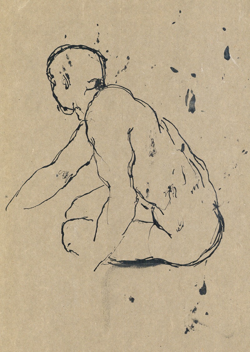 Zittende figuur by Альберт Дэененс — digital art print download