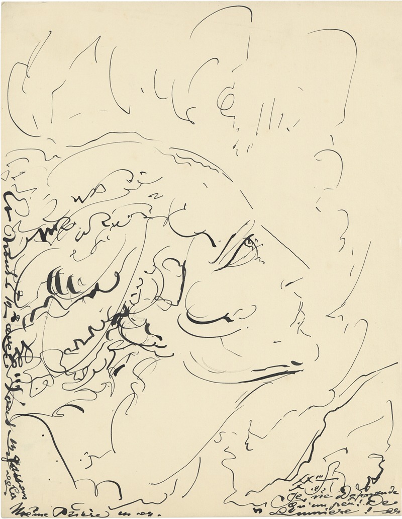 Dames gezicht in profiel by Альфред Ост, 1933 — digital art print download