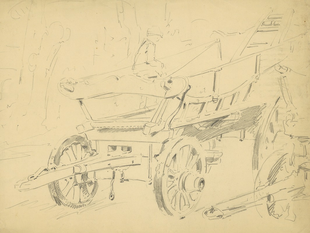 Kar met man by Альфред Ост, 1914 — digital art print download