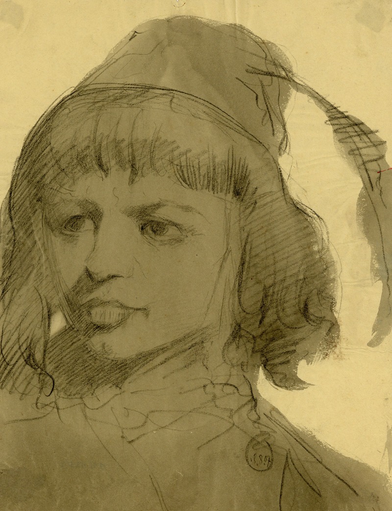 Portret jonge man met hoedje — Alfred Ost