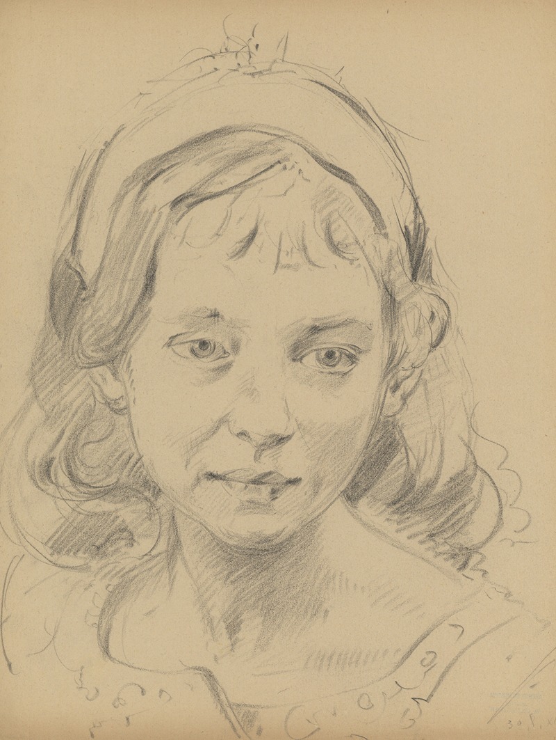 Potrettekening van Angèle Hendrickx — Альфред Ост