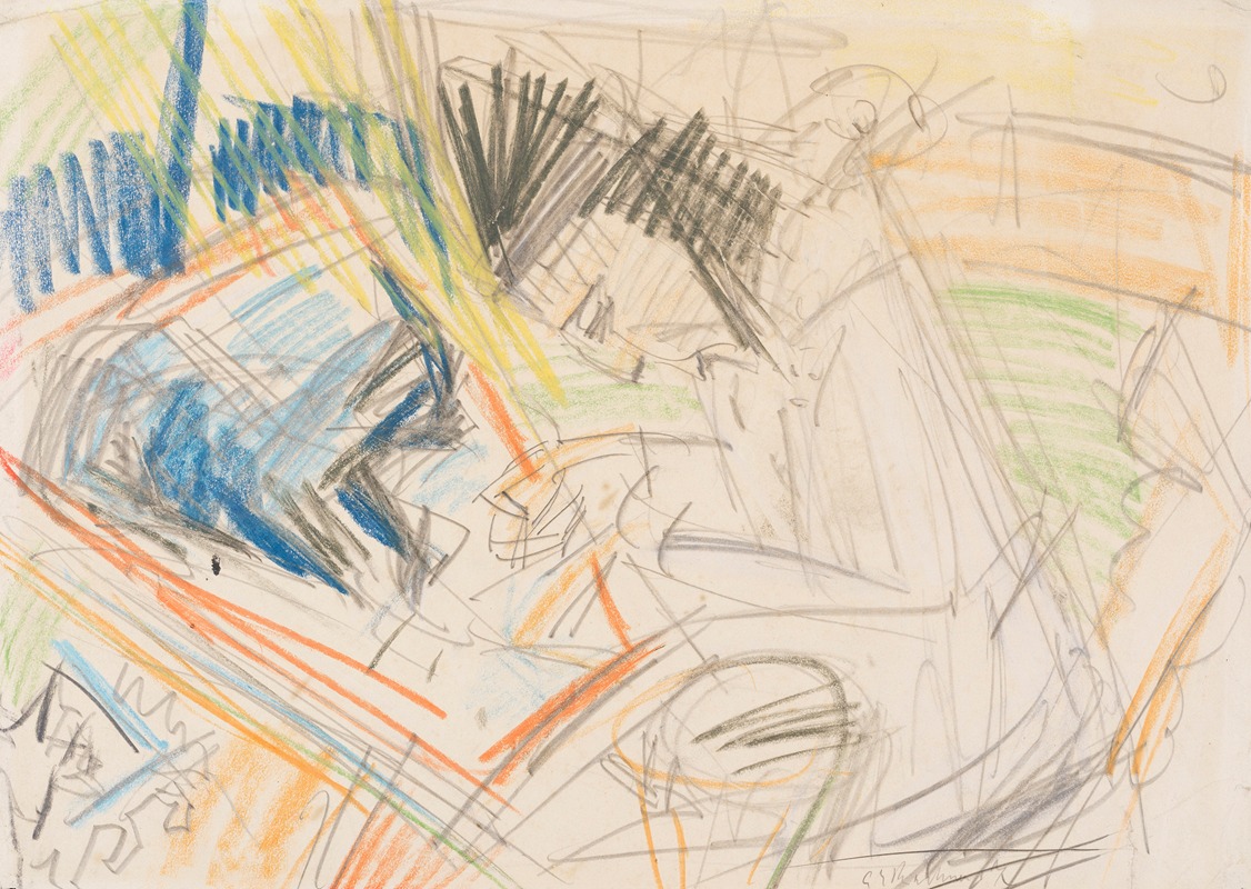 Erna Schilling mit Kater Boby (Frau mit Katze) — Ernst Ludwig Kirchner