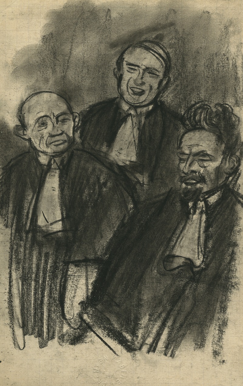 3 mannen in toga. by Эжен Ван Мигем — digital art print download