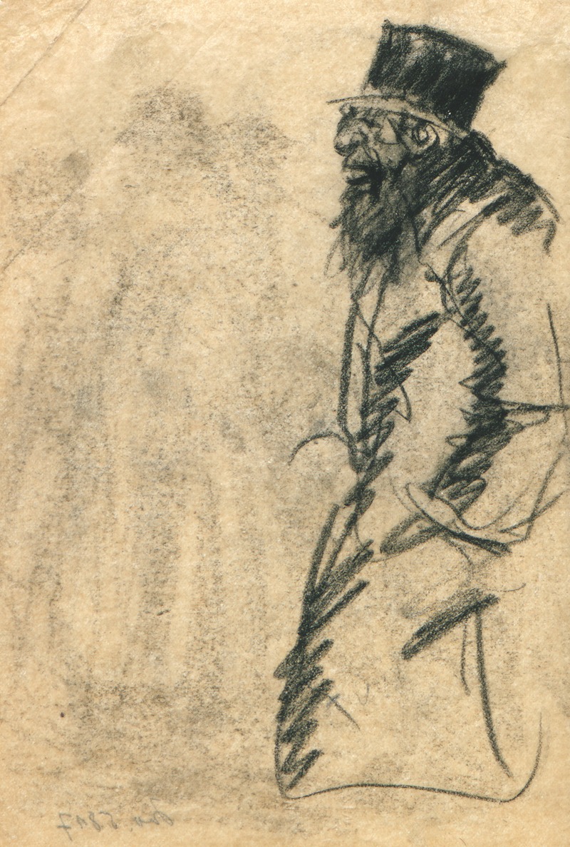 Man met baard en hoed by Эжен Ван Мигем — digital art print download
