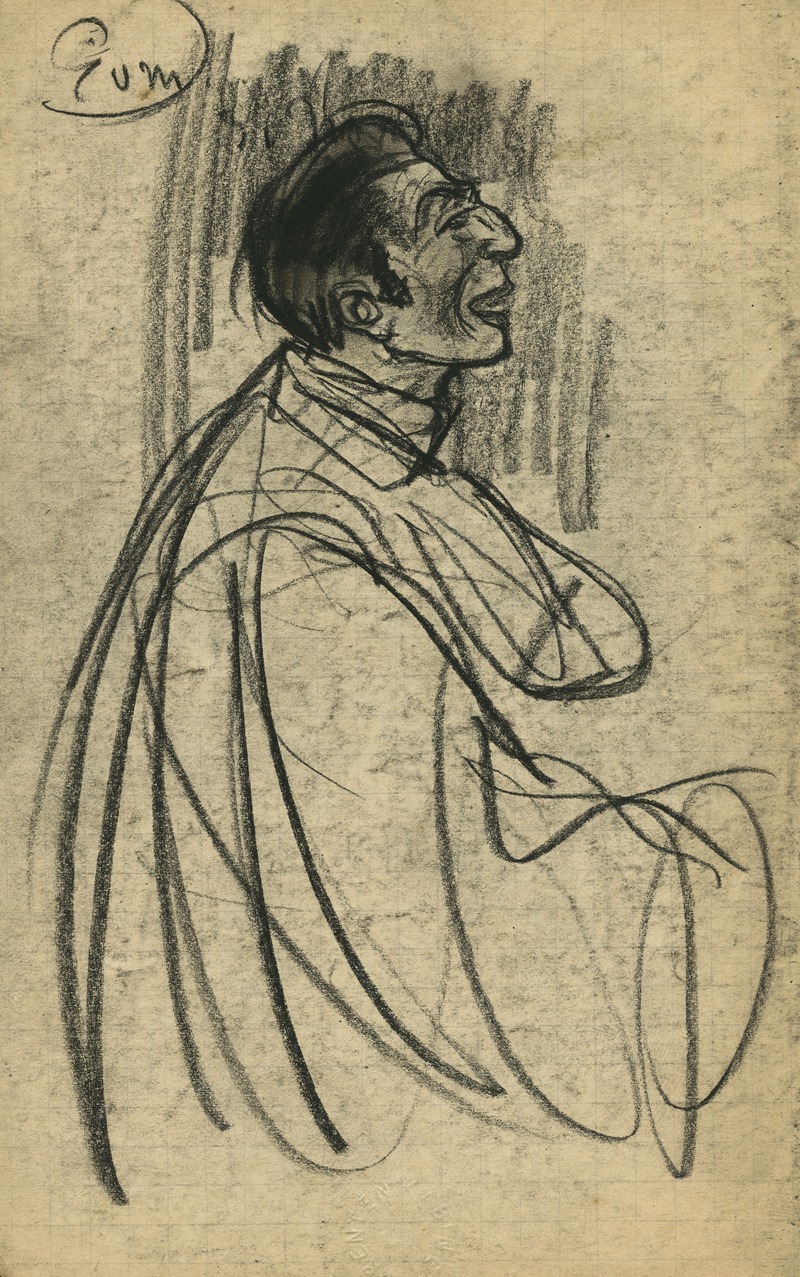 Portret van een zittende man. — Eugeen Van Mieghem