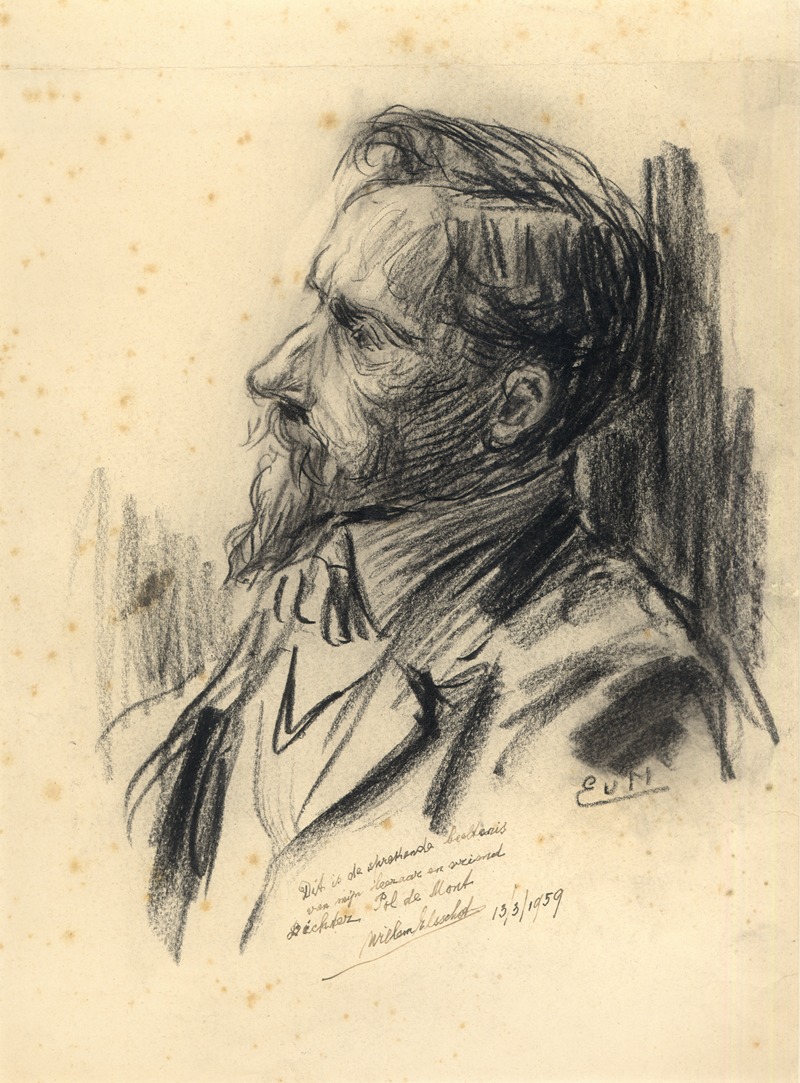 Portret van Pol de Mont by Эжен Ван Мигем, 1920 — digital art print download