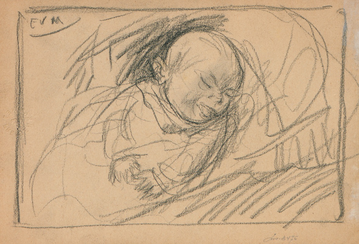 Slapende baby by Эжен Ван Мигем — digital art print download