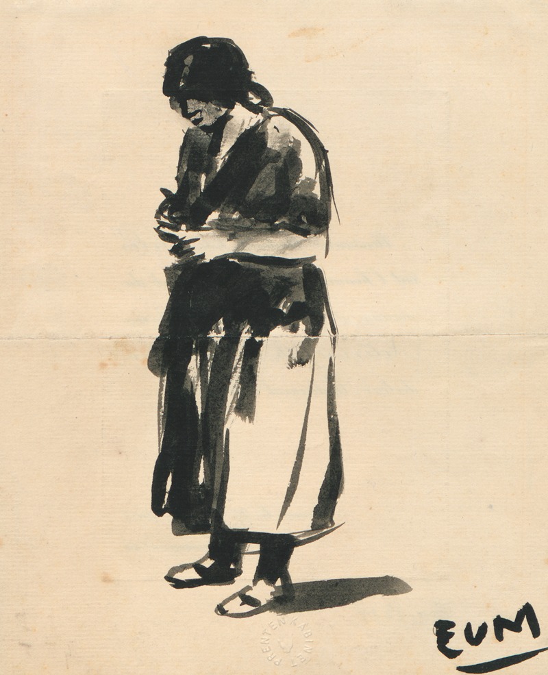 Staande vrouw by Eugeen Van Mieghem, 1908 — digital art print download