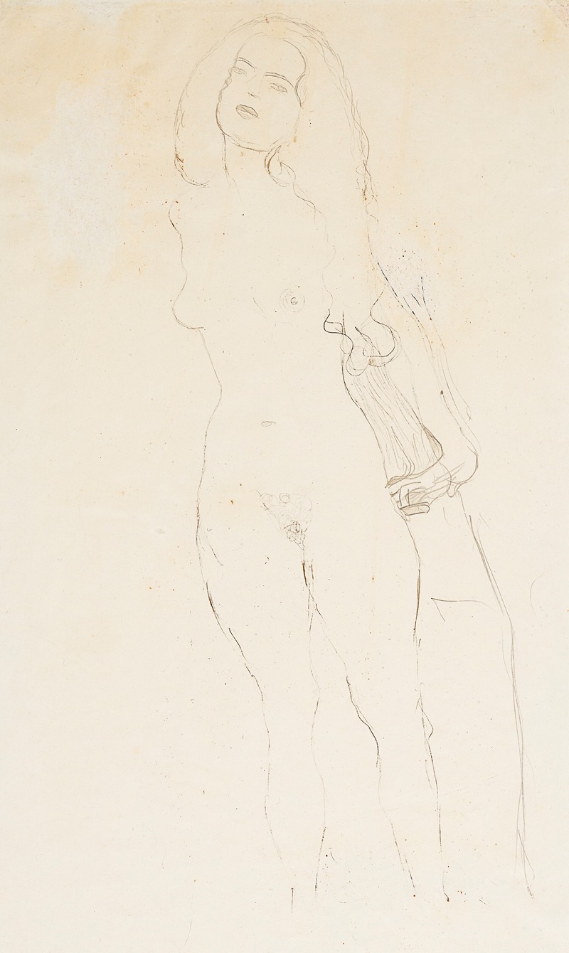 Stehender Akt mit Langen Haaren — Gustav Klimt