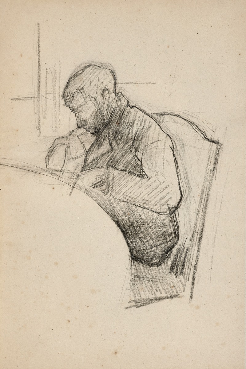 René Caillebotte à table, étude pour Le Déjeuner — Гюстав Каййботт