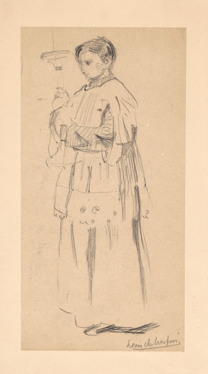 Altar servant carrying a candelstick by Louis-Charles Crespin — digital art print download