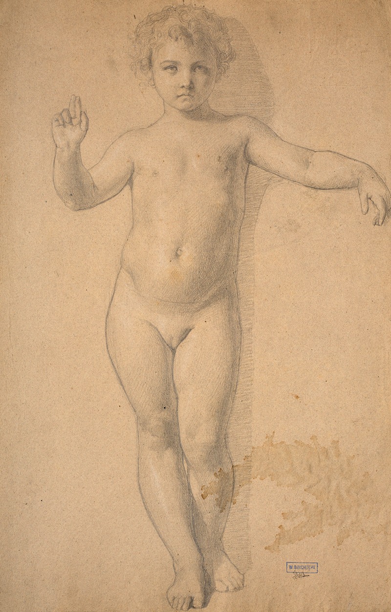 Standing child nude by William Bouguereau — digital art print download