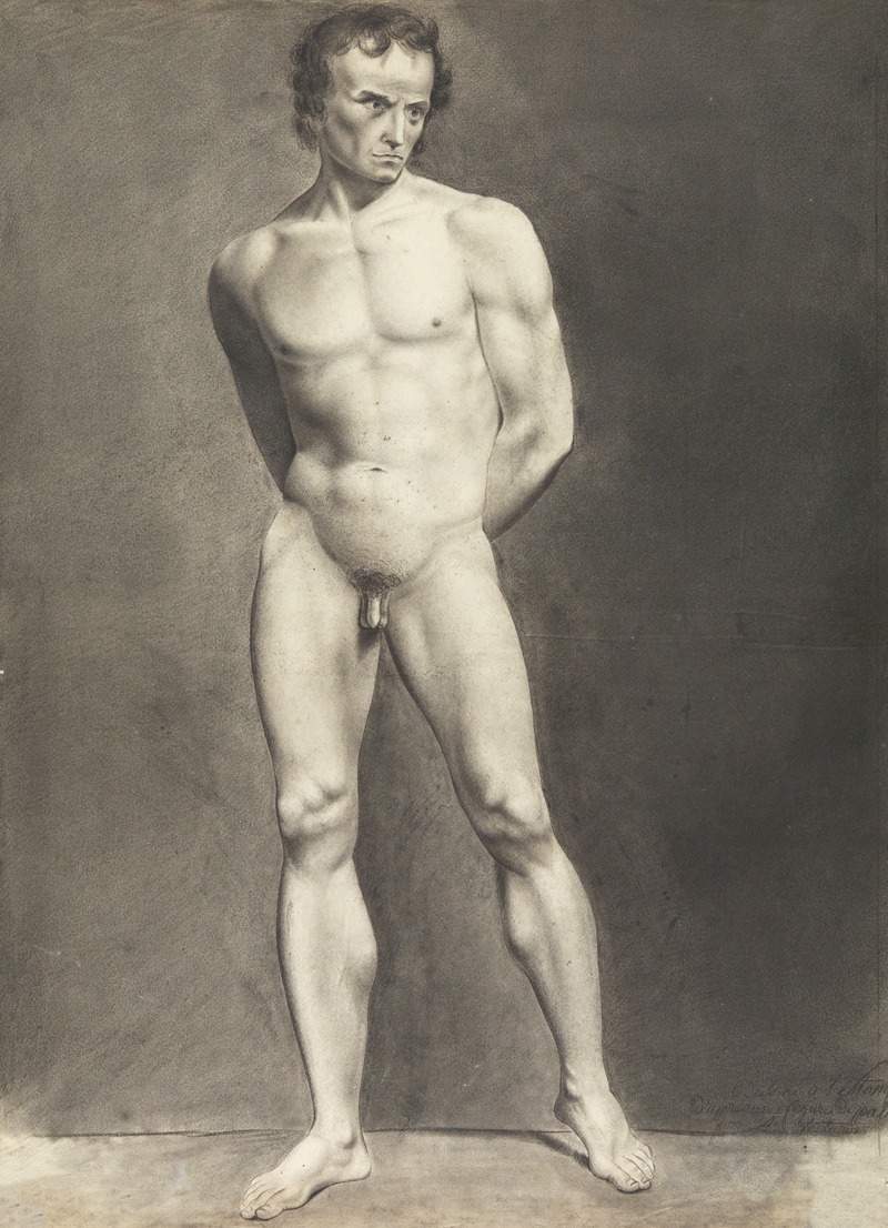 Standing male nude by Альбер Вуитюрон — digital art print download