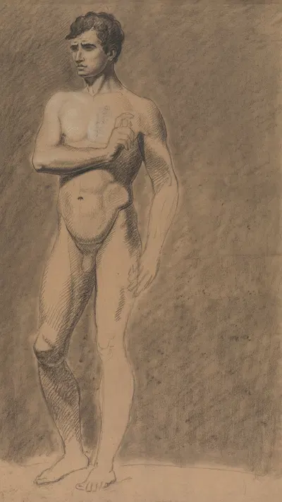 Standing male nude by Альбер Вуитюрон — digital art print download