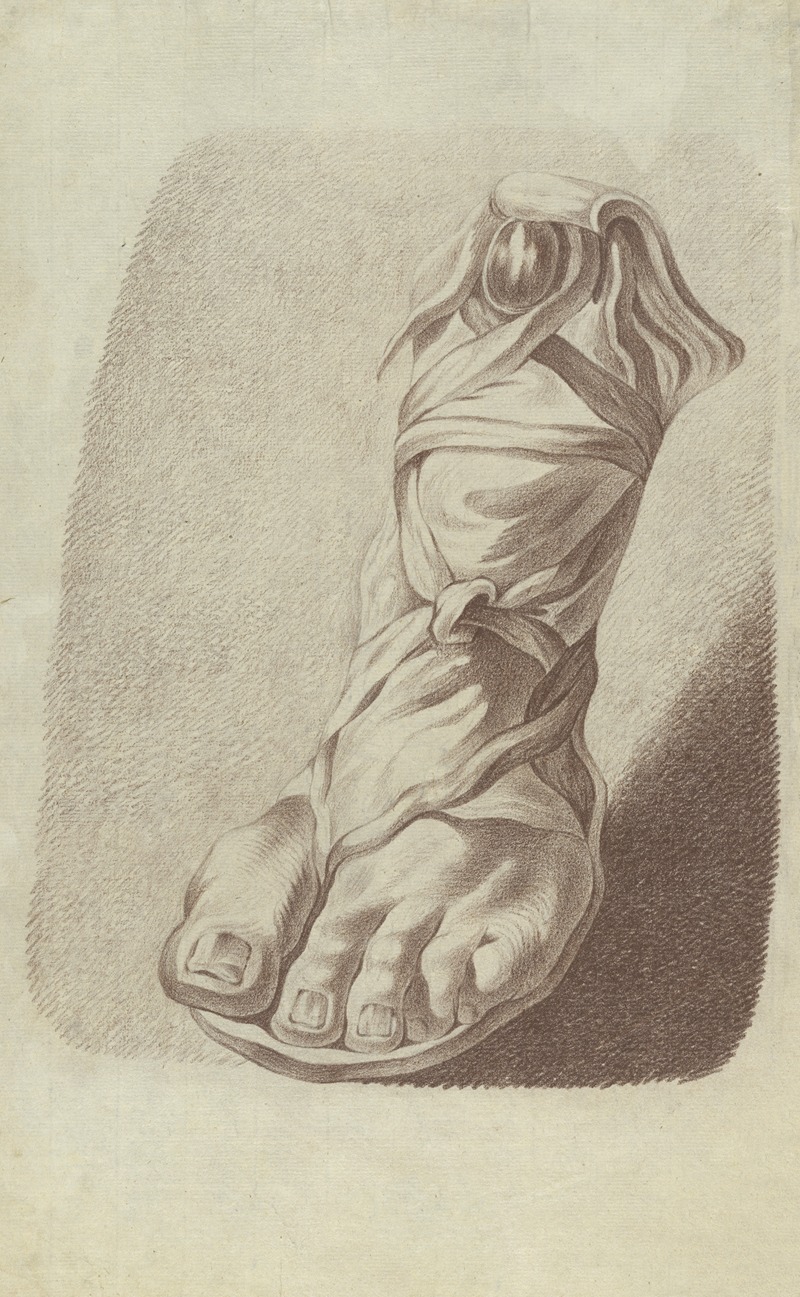 Left foot wearing a sandal by Аноним, 1782-1804 — digital art print download