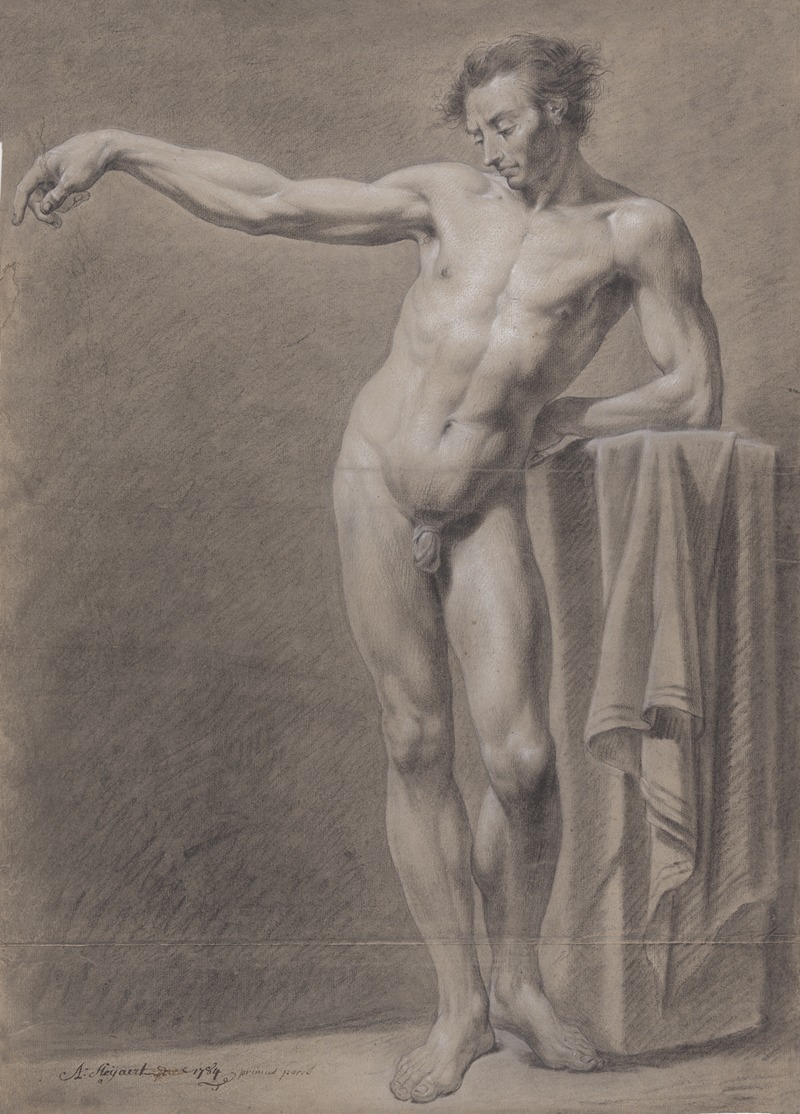 Standing male nude by Antoine Ignace Steyaert, 1784 — digital art print download