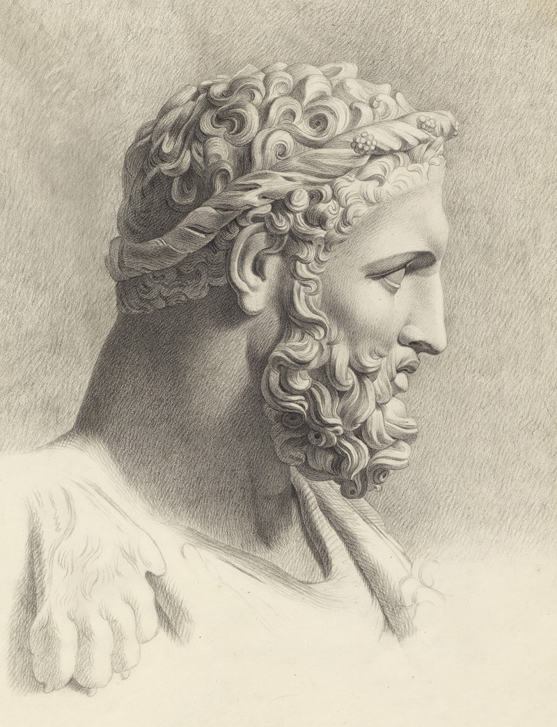 Bust of Hercules by Benedictus de Badrié, 1826 — digital art print download
