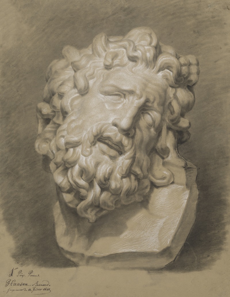 Bust of Laocoön by Bernard Haazen, 1841 — digital art print download