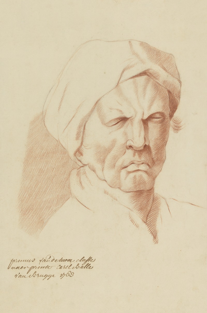 Head of a crying man by Carel Ballée, 1763 — digital art print download