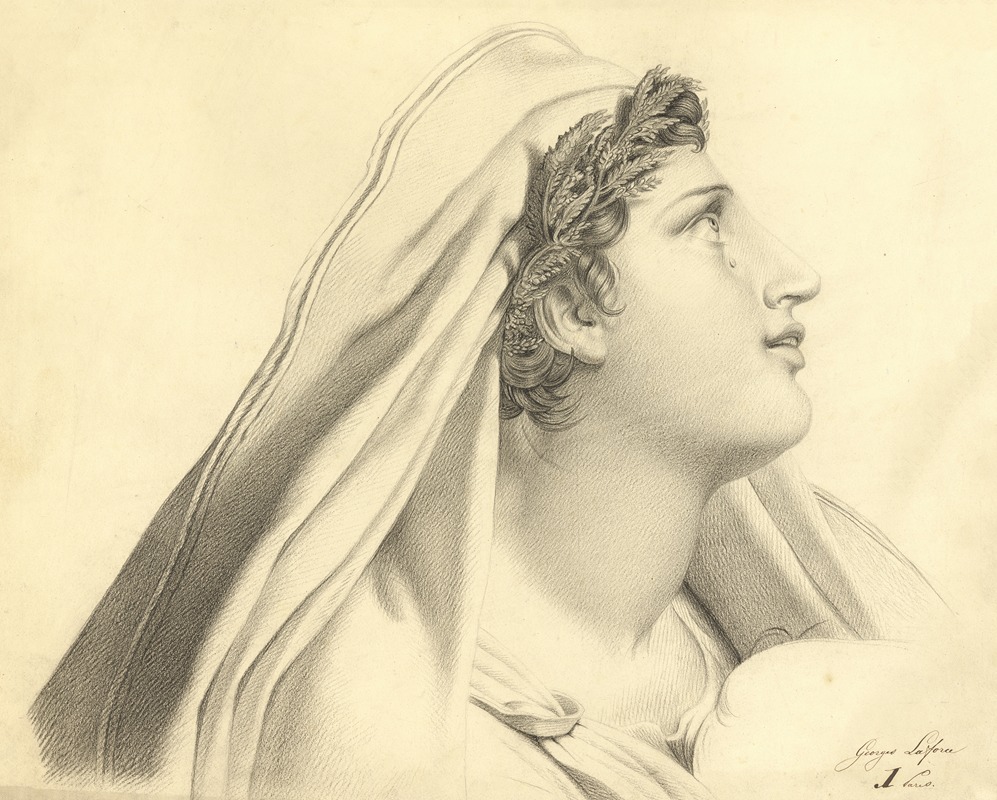 Bust of Andromache by Charles Mollez, 1830 — digital art print download
