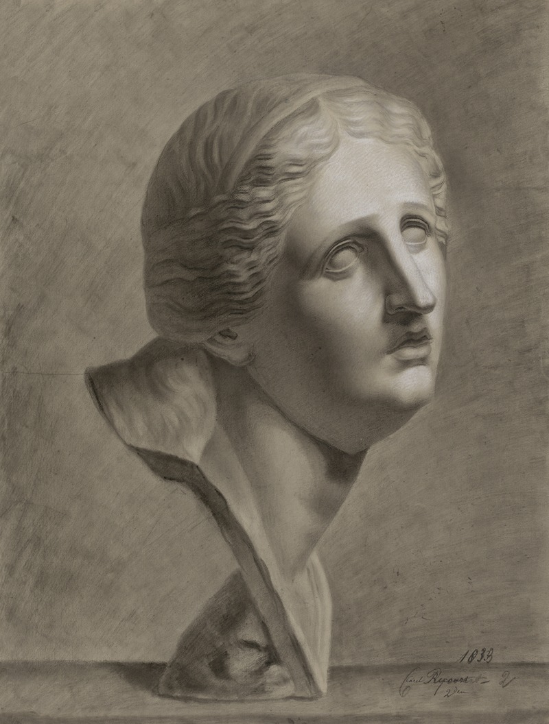 Bust of Niobe by Charles Recour, 1833 — digital art print download