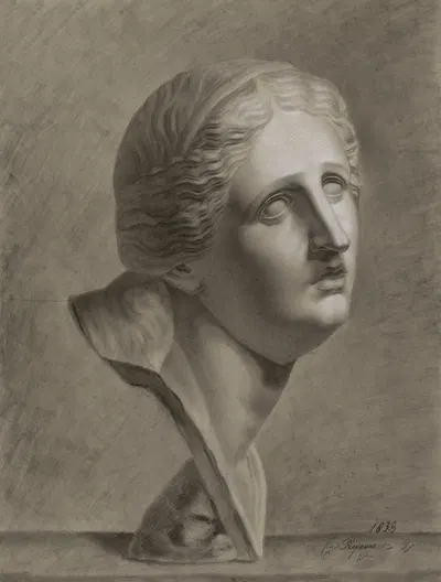 Bust of Niobe by Charles Recour, 1833 — digital art print download