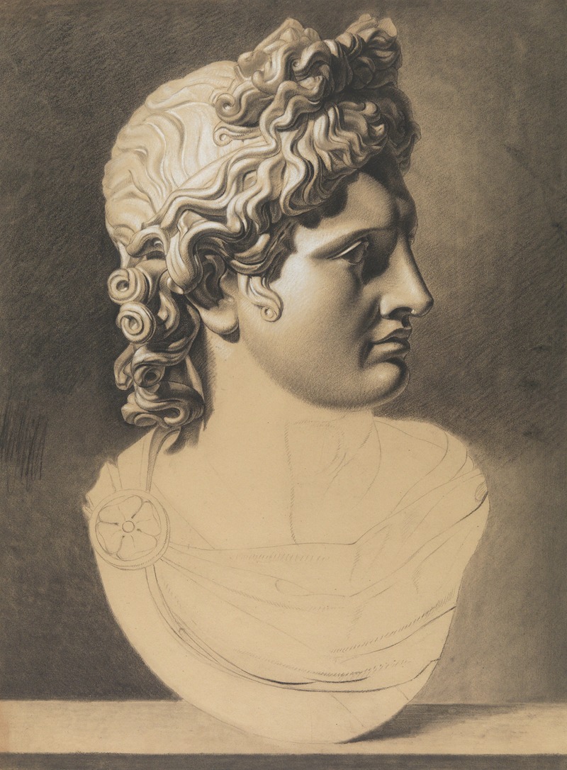 Antique bust by Южен Жозеф Вербокховен — digital art print download