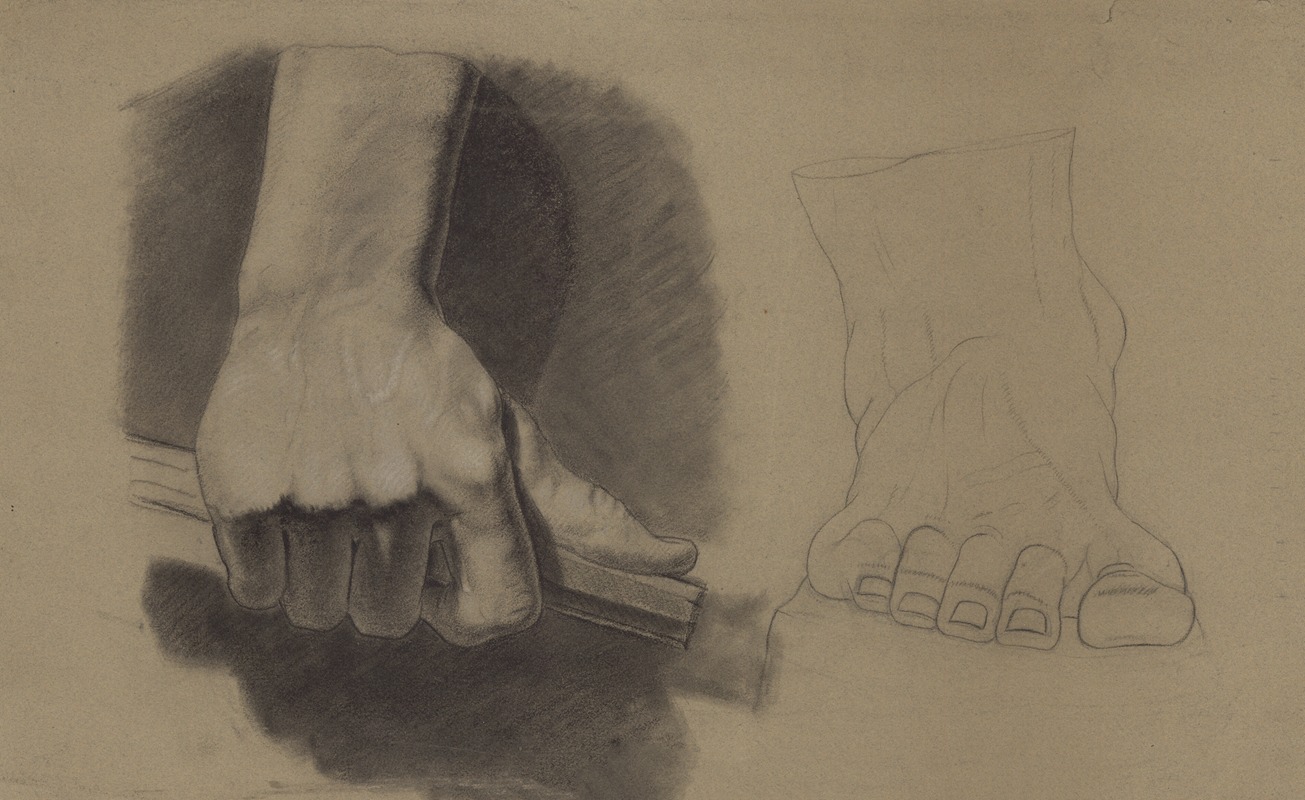 Studies of hands and feet — Eugène Joseph Verboeckhoven
