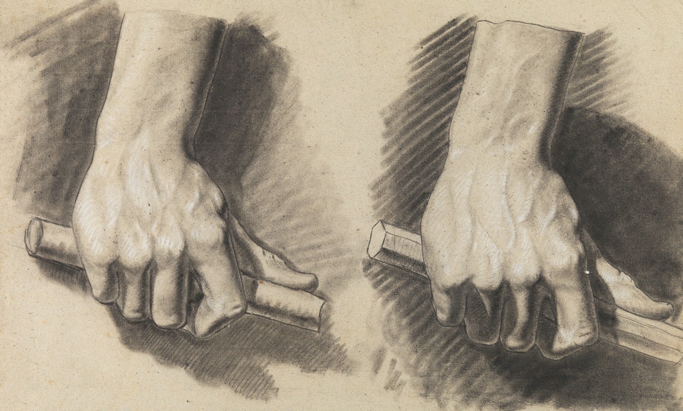 Studies of hands by Южен Жозеф Вербокховен — digital art print download