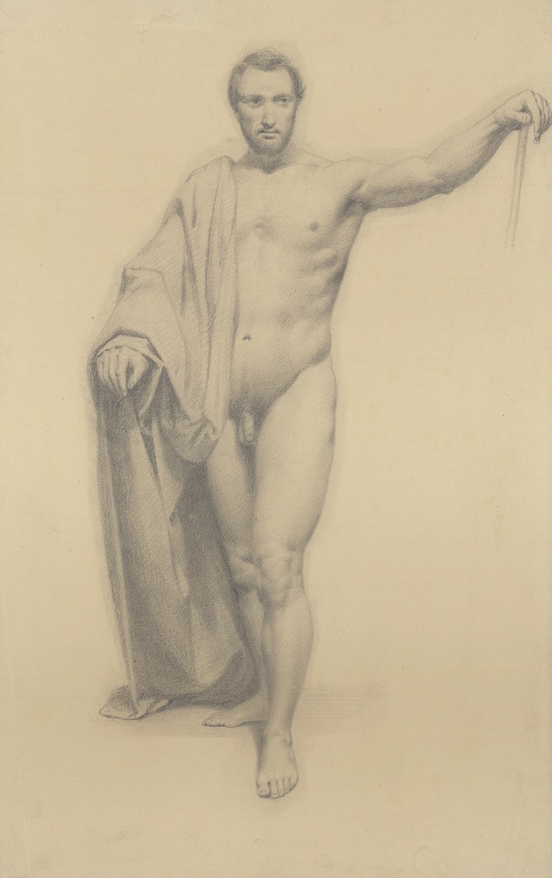 Standing male nude by Феликс де Винь — digital art print download