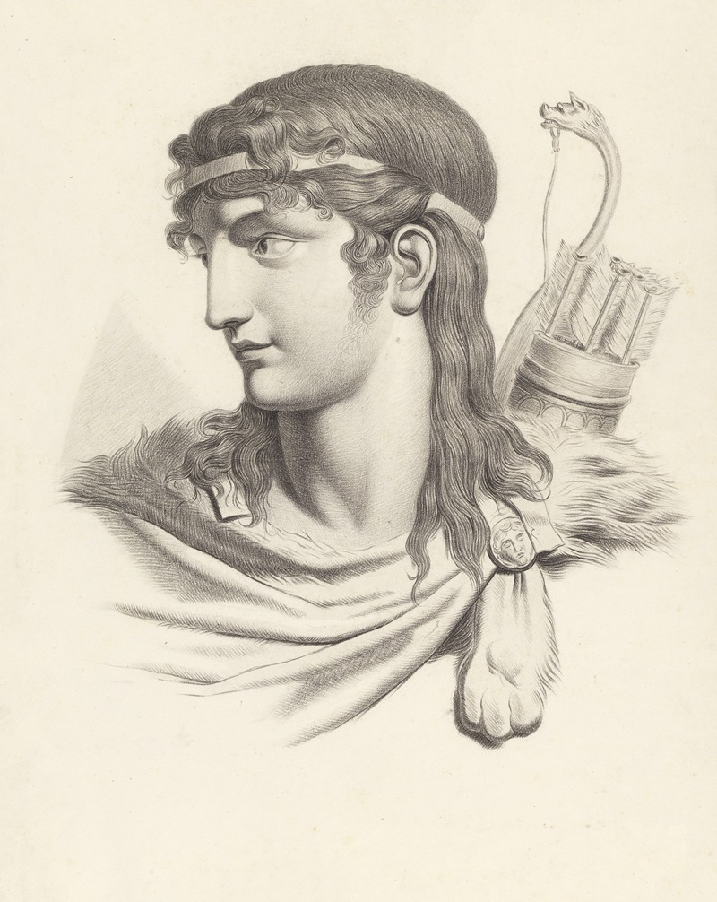 Bust of a huntsman by François Brendonck, 1804 — digital art print download