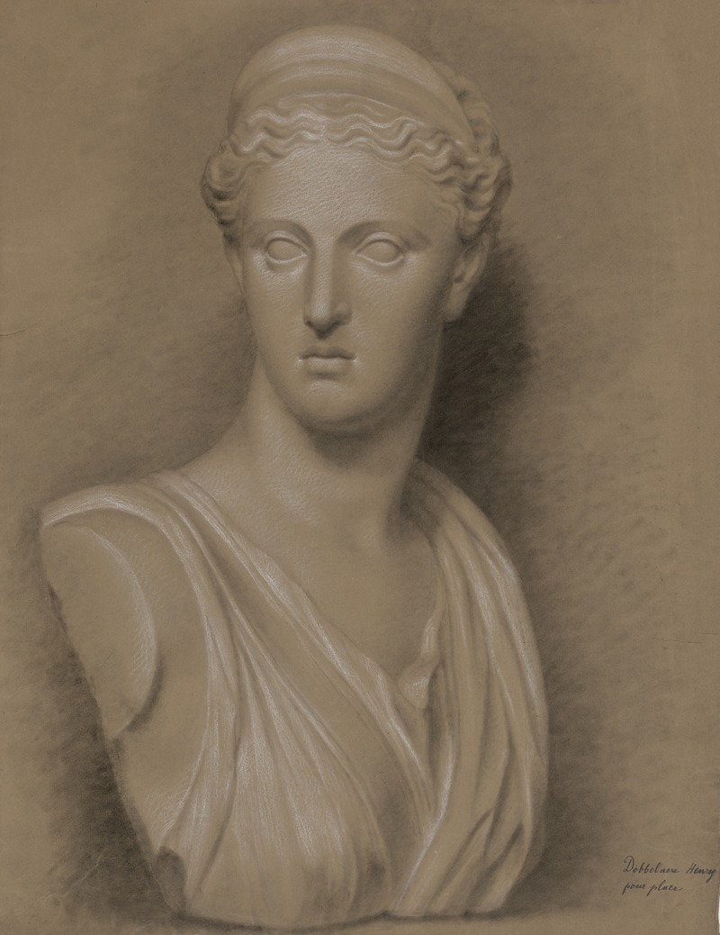 Bust of Diana by Henri Dobbelaere, 1839 — digital art print download