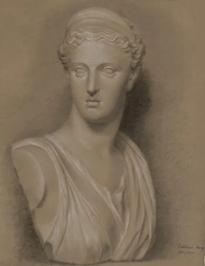 Bust of Diana by Henri Dobbelaere, 1839 — digital art print download