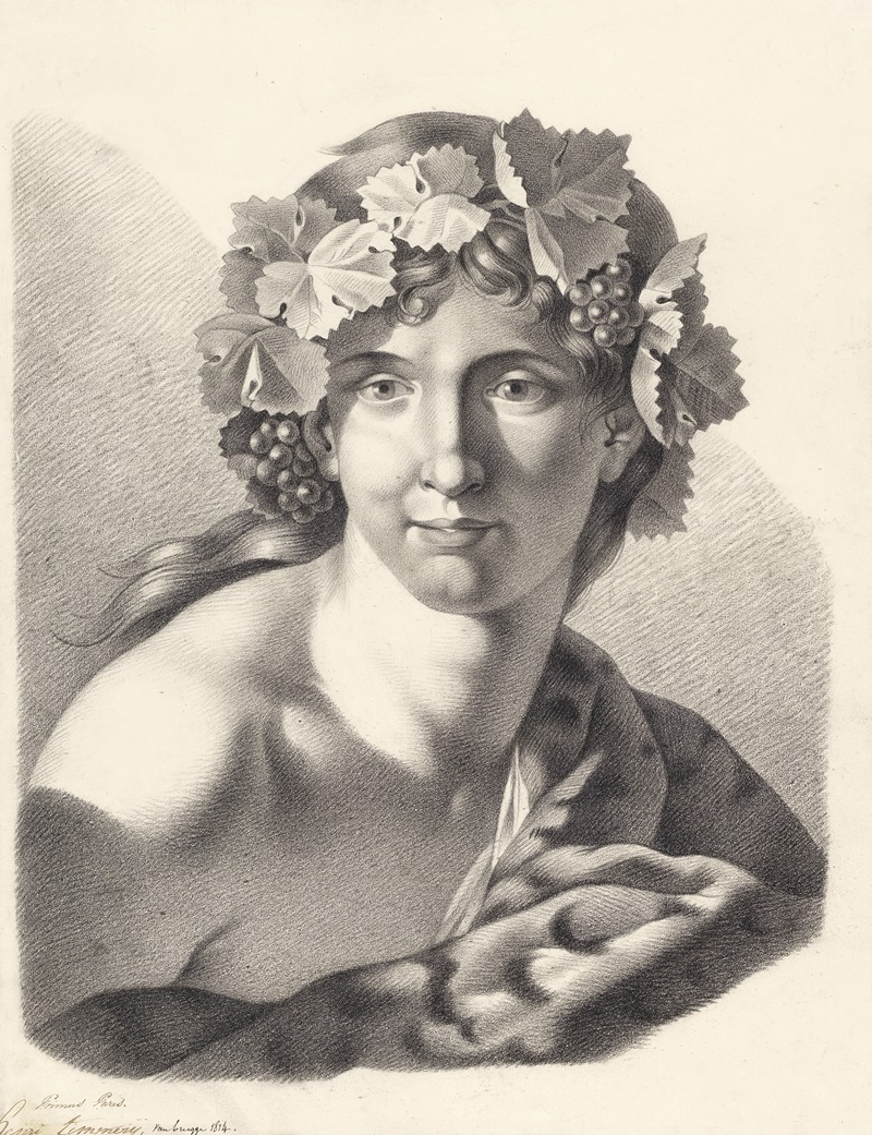 Bust of Bacchus by Henri Timmerij, 1814 — digital art print download