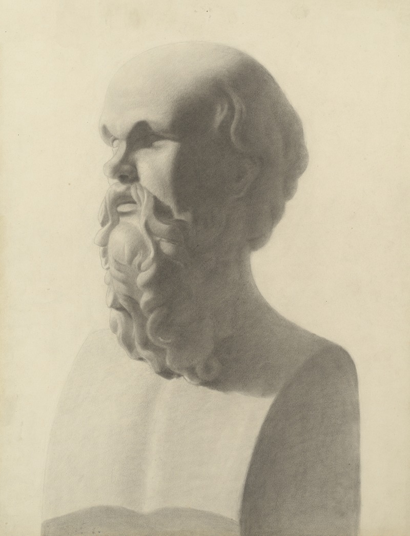 Bust of Socrates by Henri van Hulle, 1885 — digital art print download