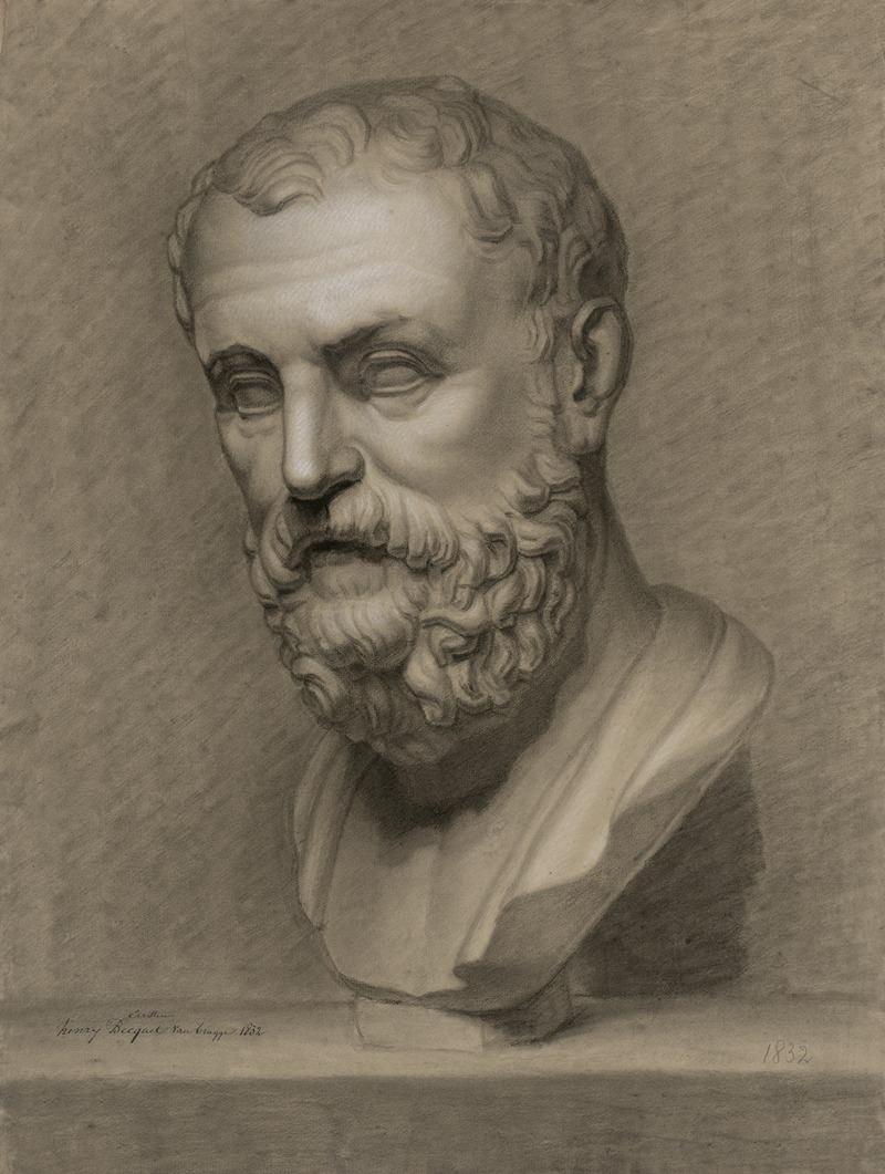 Bust of Solon by Henry Jean Becquet, 1832 — digital art print download