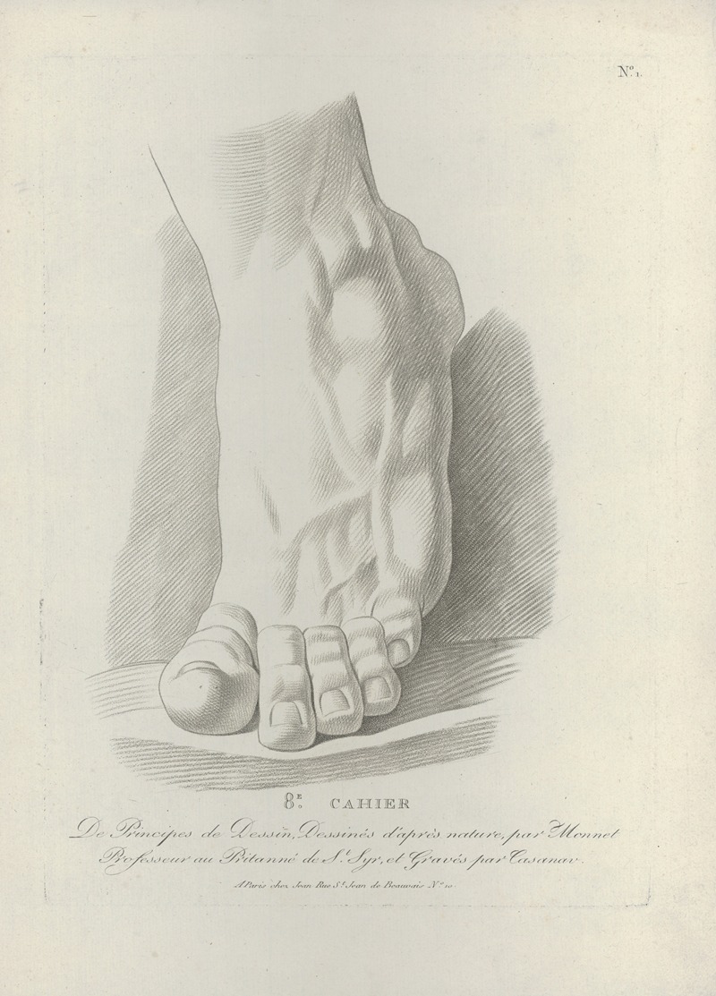 Study of a foot by J. F Cazenave — digital art print download