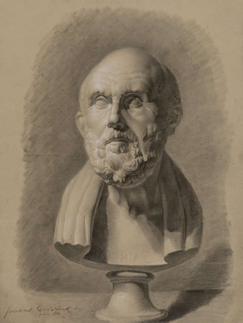 Bust of Chrysippus by Johannes du Burck, 1826 — digital art print download