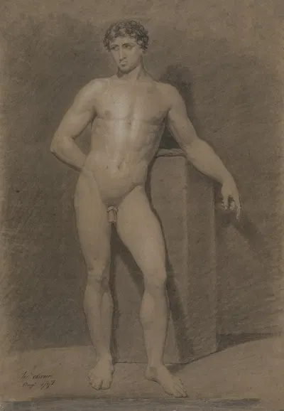 Standing male nude by Жозеф Дени Одевэр, 1797 — digital art print download