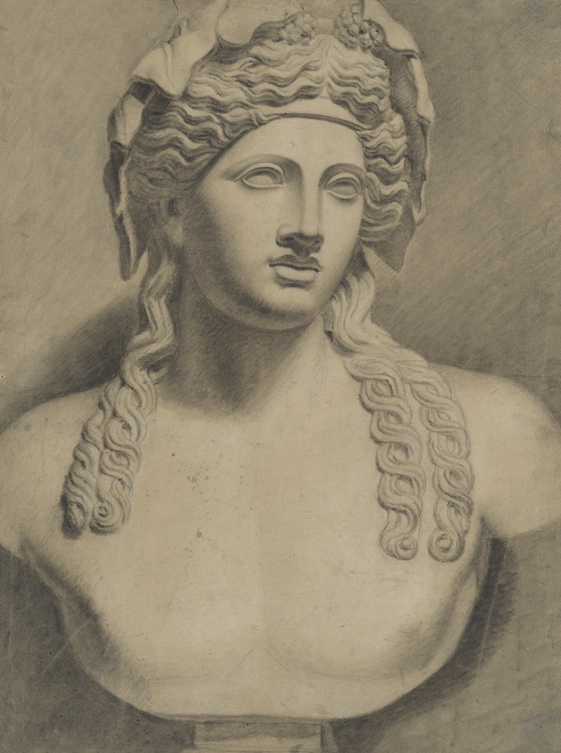 Bust of Dionysus by Joseph Maes, 1820 — digital art print download