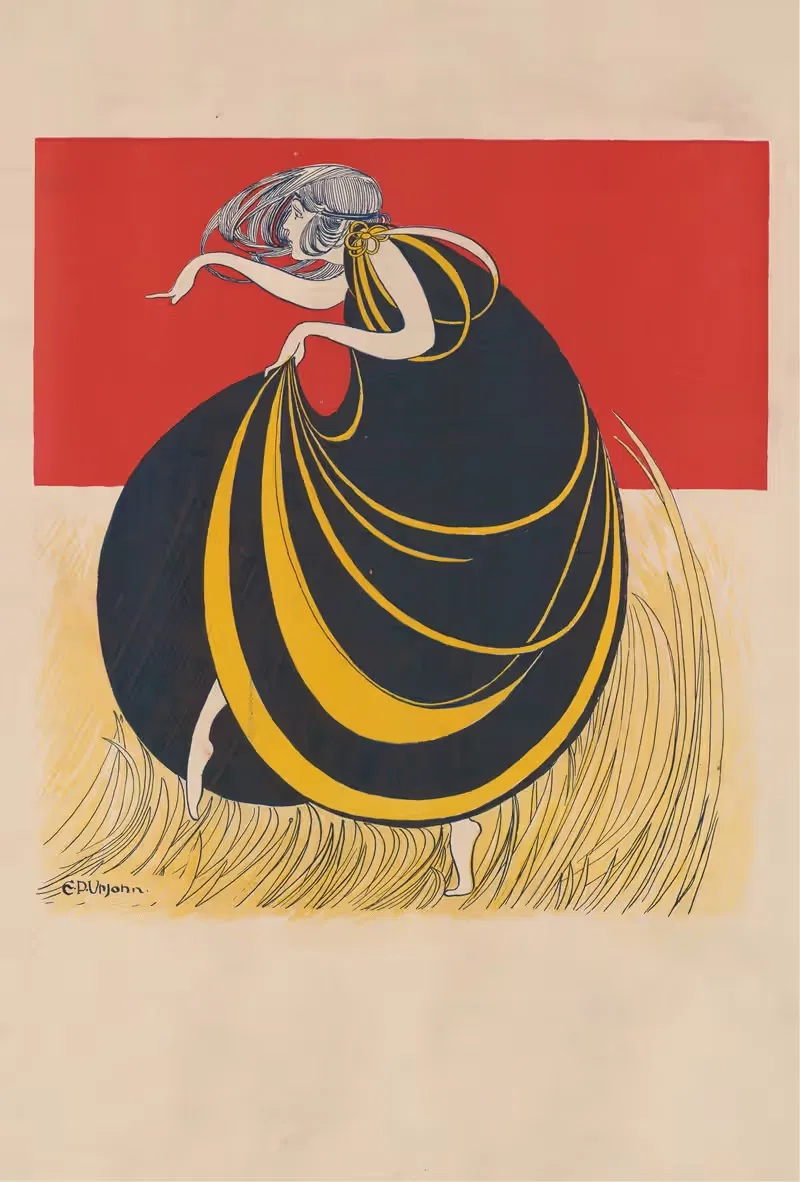 Женщина на цыпочках by Э. П. Апджон, 1895 — digital art print download