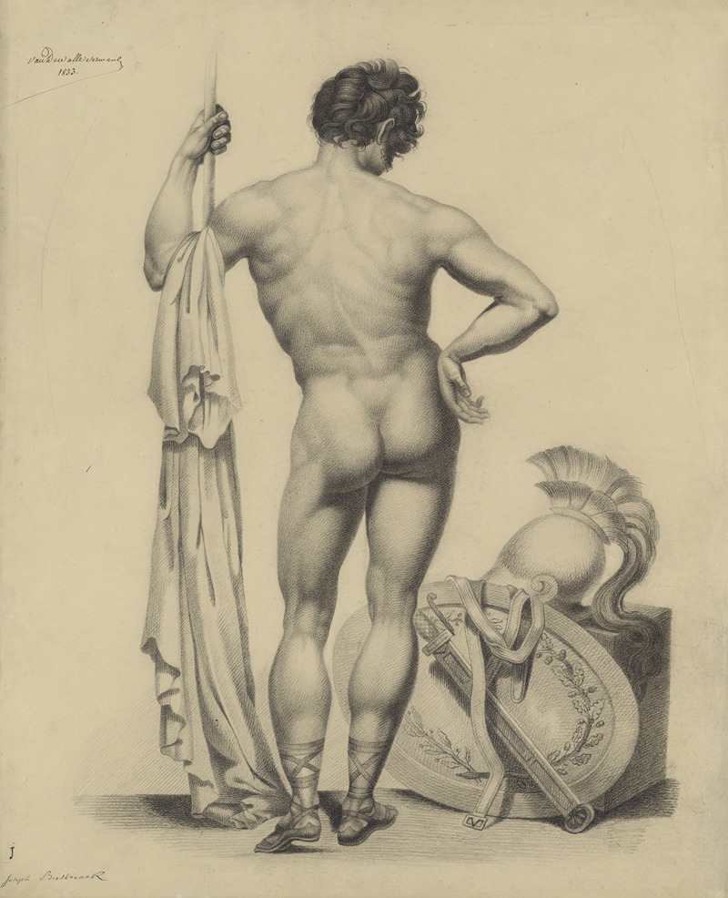 Soldier at rest seen from behind by Joseph van Biesbrouck, 1833 — digital art print download