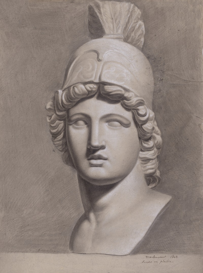 Bust of Athena by Joseph Warlencourt, 1802 — digital art print download