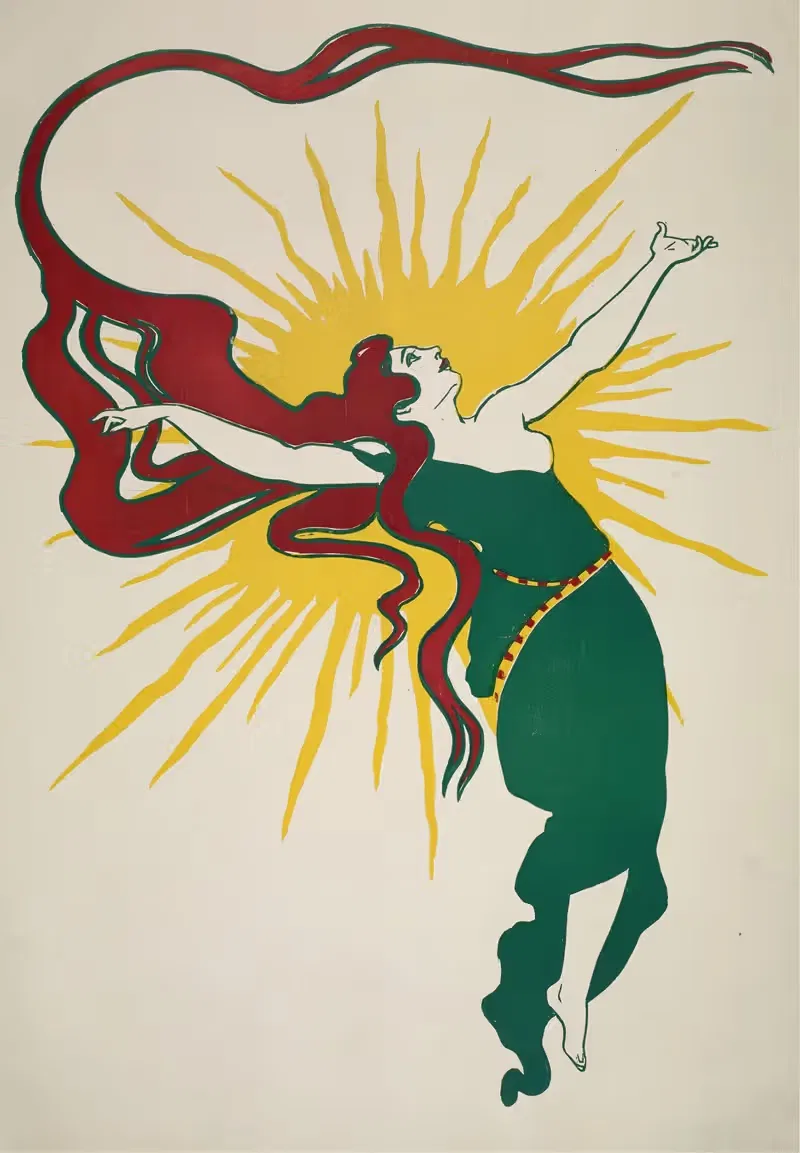 Женщина с протянутыми руками by Аноним, 1893 - 1897 — digital art print download
