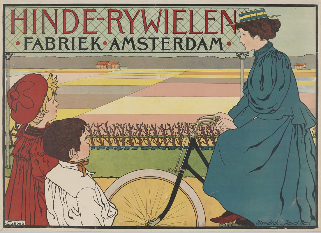 Hinde-Bicycles Factory Amsterdam by Иоганн Георг ван Каспель — digital art print download
