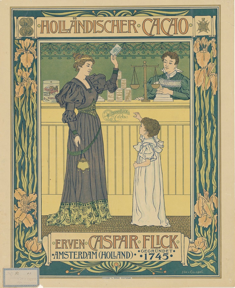 Höllandischer Cacao by Иоганн Георг ван Каспель, c. 1897 — digital art print download