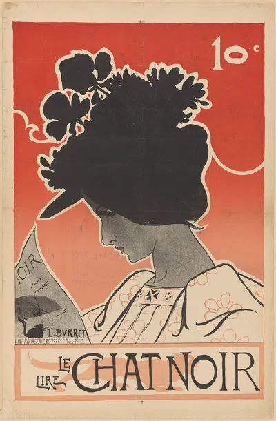 Poster for the magazine Le Chat Noir by Леон Бюре, 1882 - 1899 — digital art print download