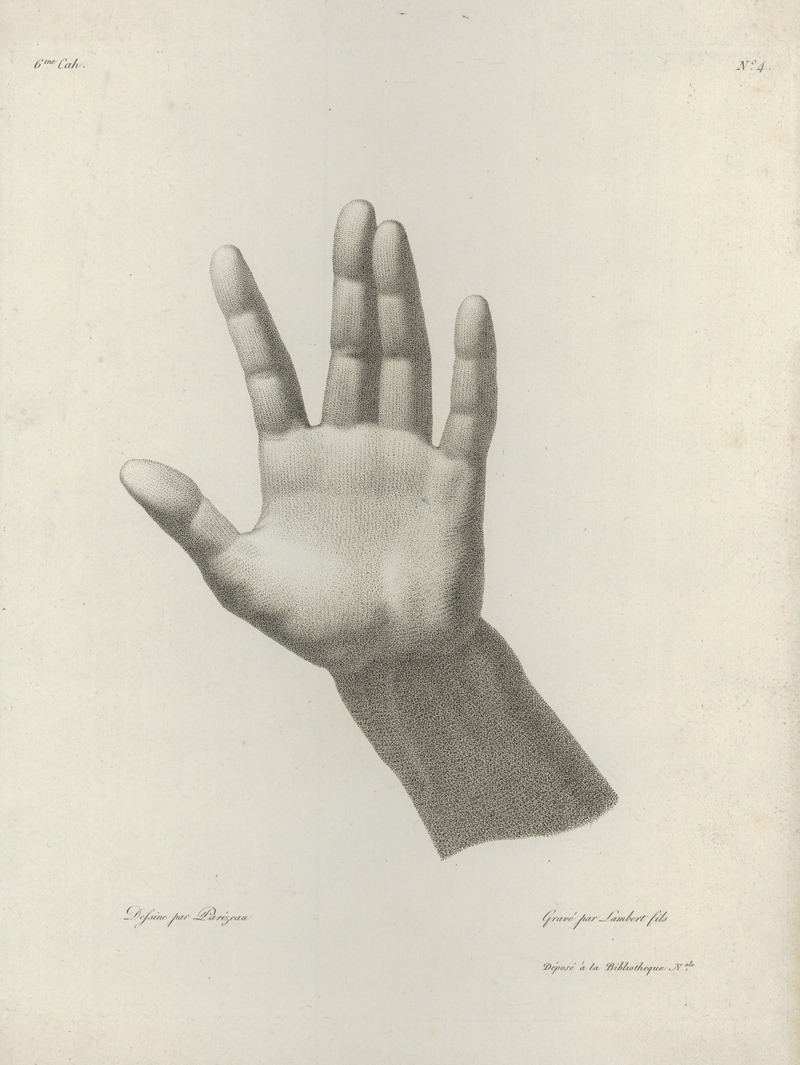 Study of a hand by Philippe Louis Parizeau — digital art print download