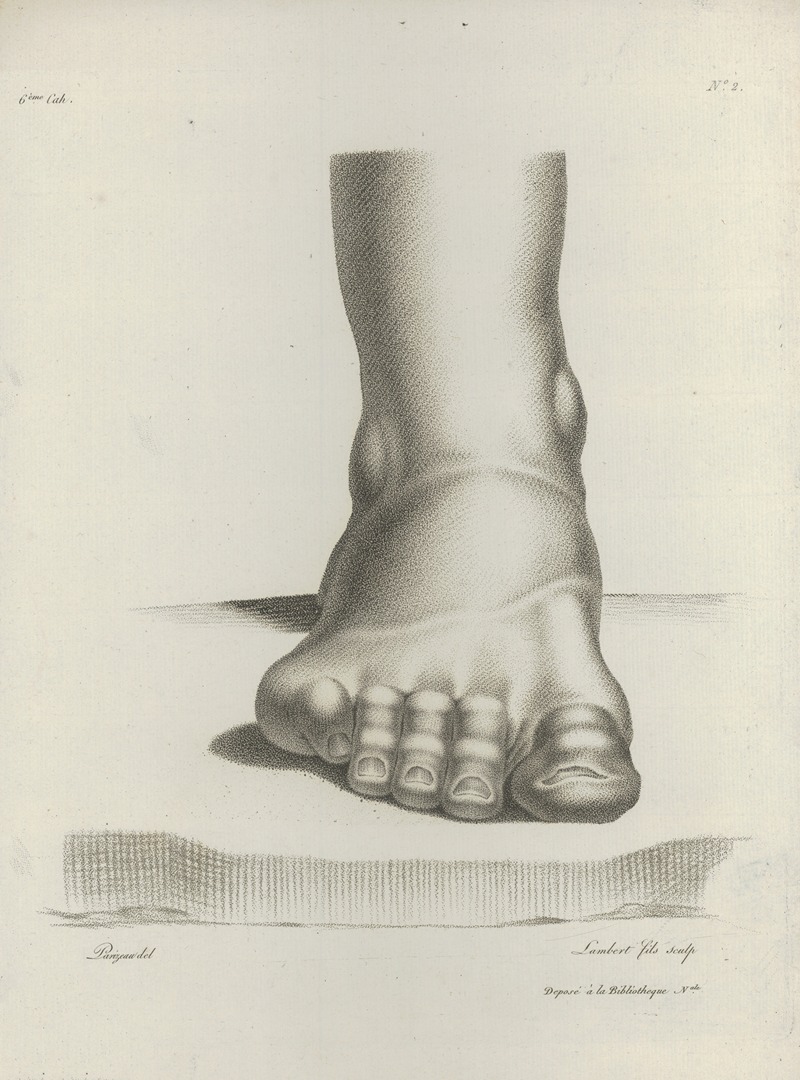 Study of a foot by Philippe Louis Parizeau — digital art print download